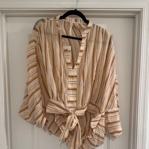 NWT Anthropologie Tie-Front Plus Size Blouse